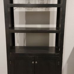Ikea Shelf + Glass Racks + Lighting