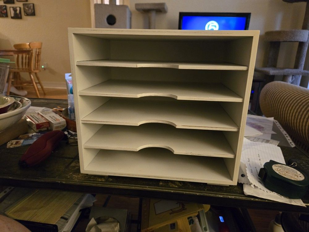 Desk Wood Paper Organizer