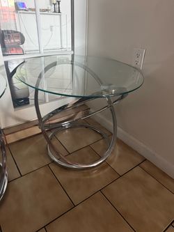 Round Glass side tables