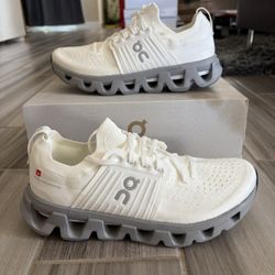 Men's On Cloudswift 4 Running Shoes - Ivory/Alloy - Size 7.5