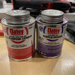 Oatey purple primer and all purpose cement