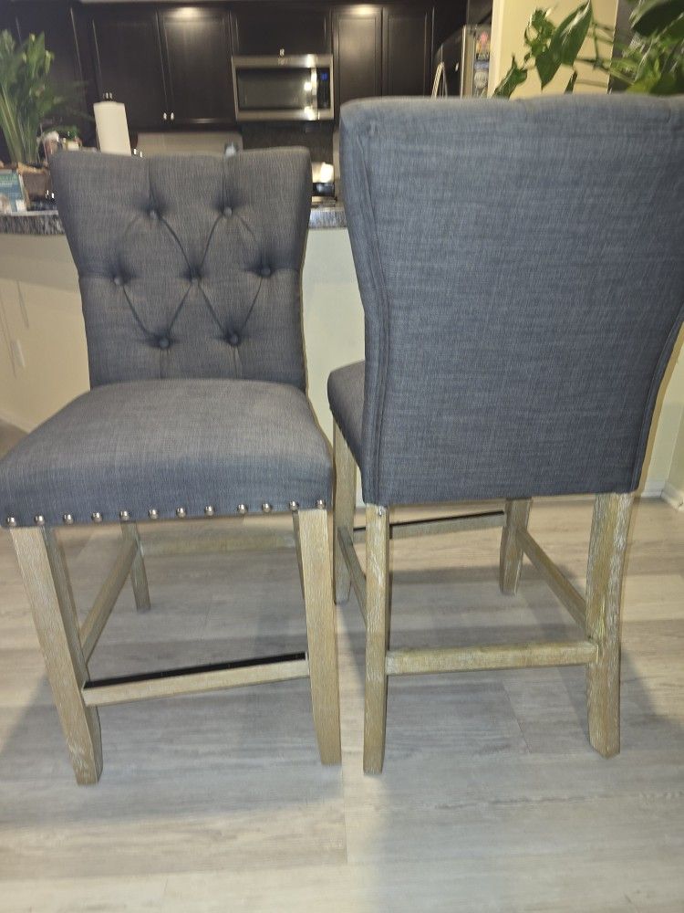 As New High Dining Chairs, No Marks Or Stains!!