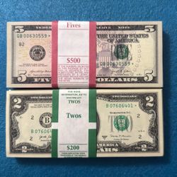 2 Star Note Straps $5 And $2 