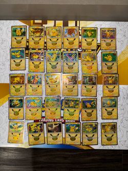 complete set of pikachu 1 thru 30 from 30th celebration
