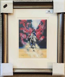 Olympic Horse Vintage art lithograph