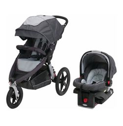 Relay click connect jogging stroller infant travel system
