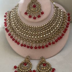 Indian Traditional Kundan Necklace Set Ethnic Wedding Party Designer Jewelry