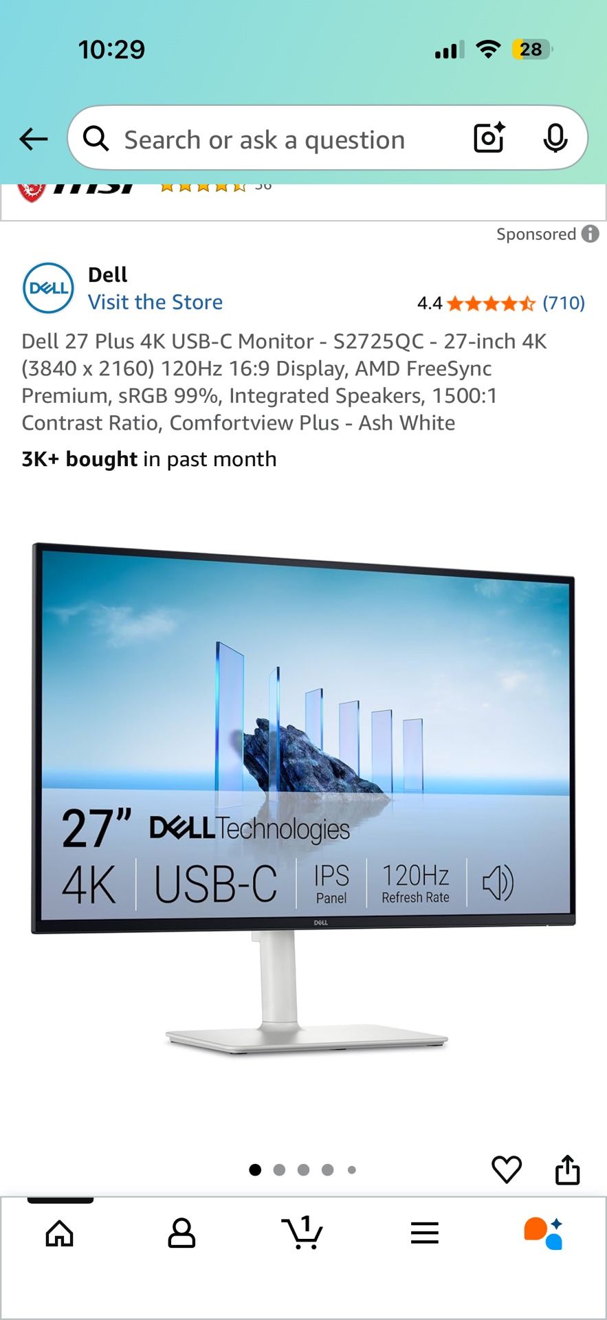 Dell 27 Plus 4K USB-C Monitor - S2725QC - 27-inch 4K
