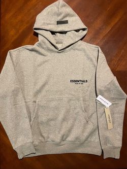 Fear of God Essentials Hoodie Heather Gray Pullover Sweatshirt