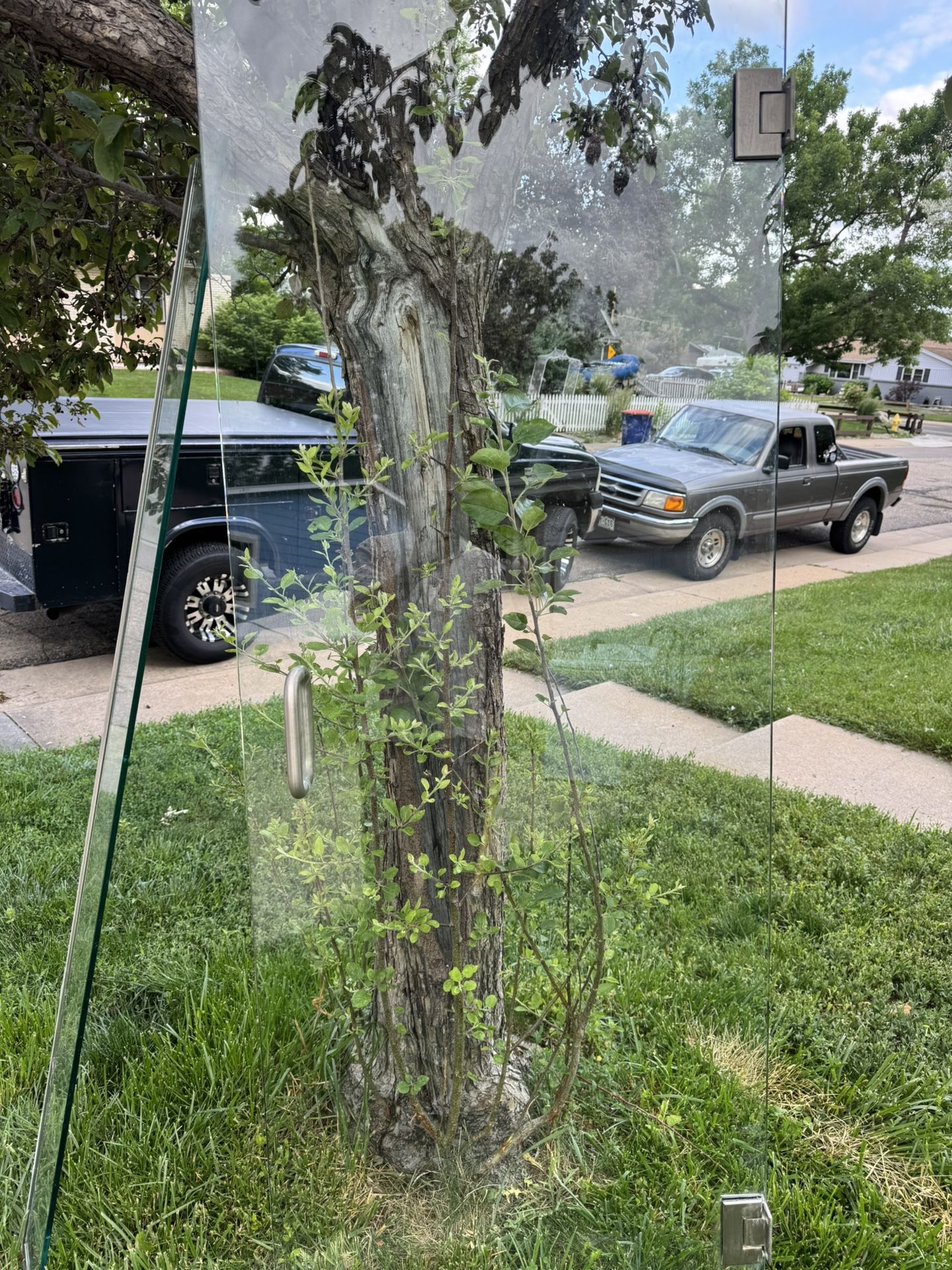 Frameless shower glass