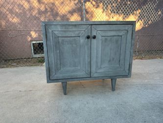Noir Yves Metal Wood Rustic Cabinet Storage Tv Stand
