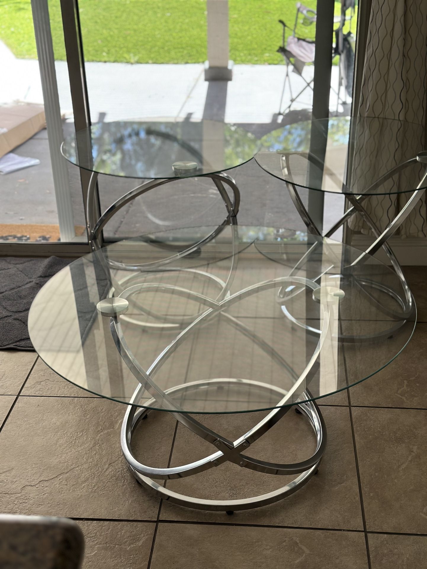 Glass Coffee And Side Tables