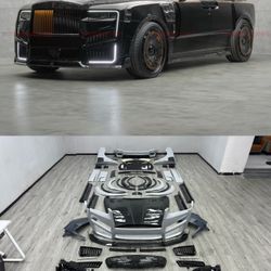 Rolls-Royce Cullinan upgrades the new MANSORY body kit headlights hood exhaust wheel.