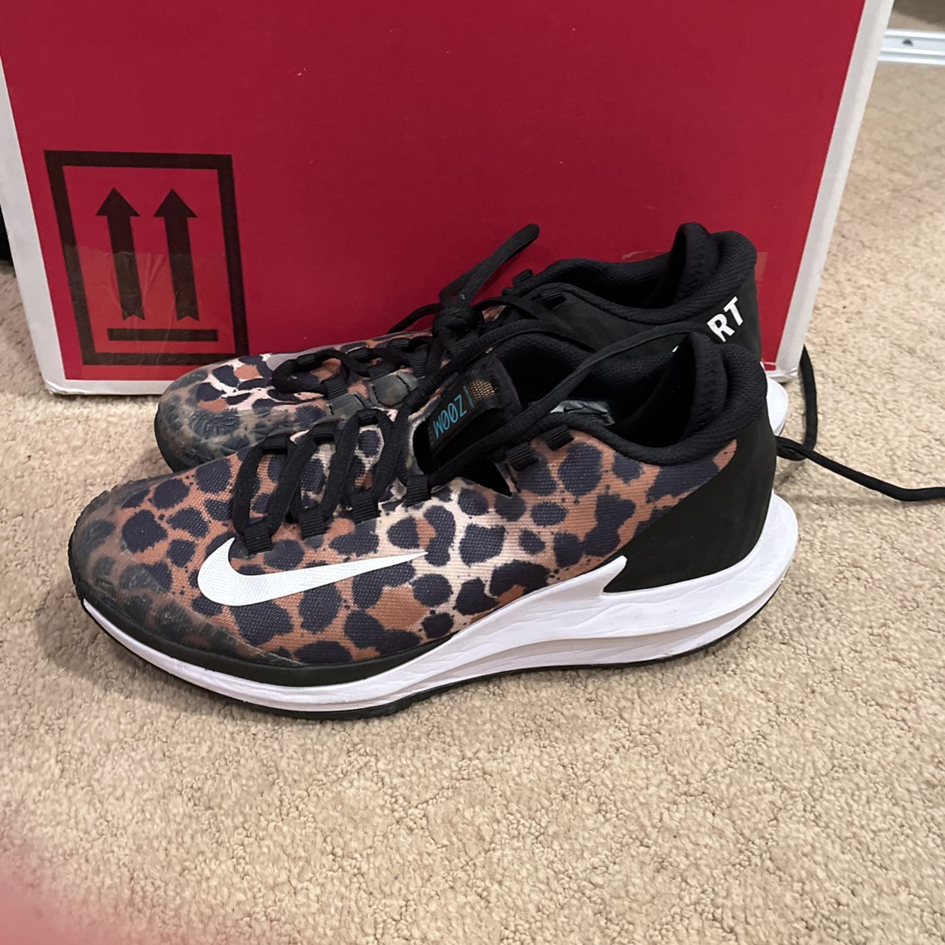 Nike Court Air Zoom Zero Womens Tennis Shoe Aa8022 702 Size Leopard