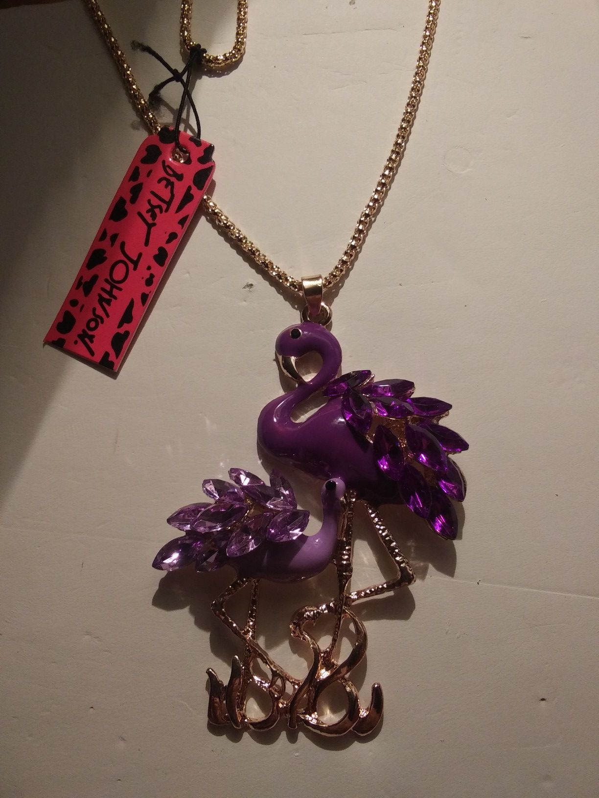 Pretty purple Flamingo necklace !!!