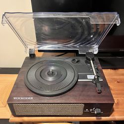 Wockoder Vinyl Record Player (small) (READ DESCRIPTION)