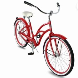 3 BEACH CRUISER BIKES WITH LIGHTS /BOTTLE HOLDER AND BELL. TIRES NEED AIR. GOOD CONDITION ALL $200