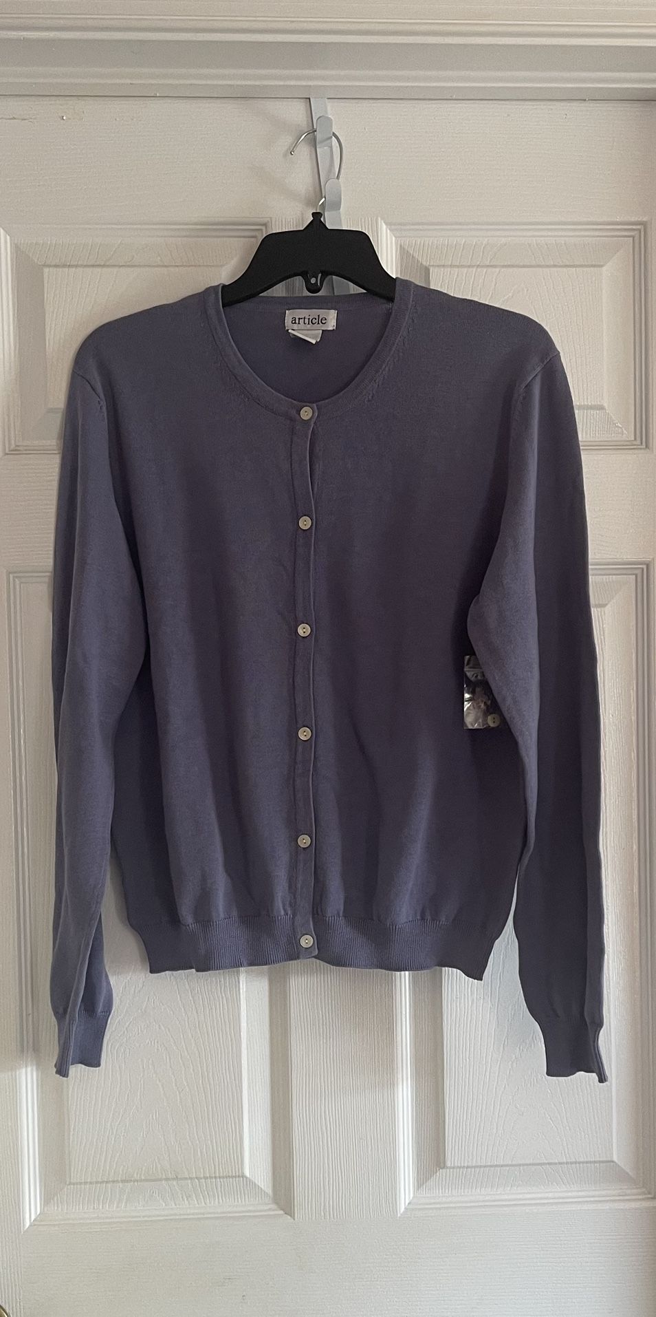 Brand New Slate Blue Cardigan Sweater Size M