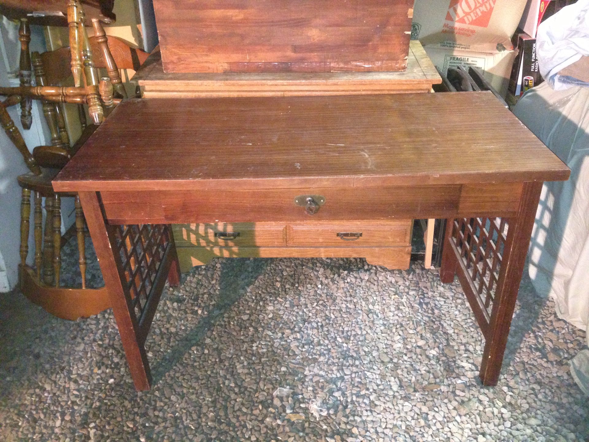 Antique Wood Table Desk Must Go 