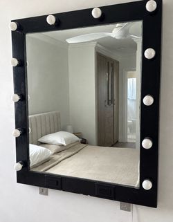 Black vanity mirror