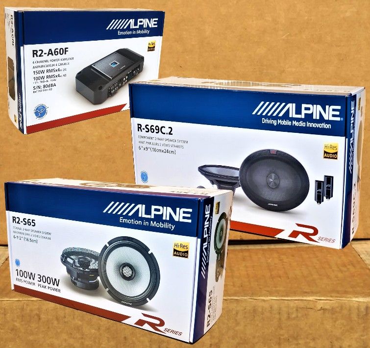 Alpine R Series Car Speaker System 600 Watts 6.5" 2-Way Coaxial & 6x9" Component Package 🚨 Payment Options Available 🚨 No Credit Needed 🚨