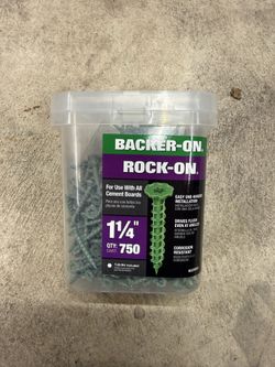 Backer-On Rock-On 1 1/4 inch Cement Board Screws 750 Count