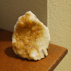 Citrine Geode Crystal Cluster 2.4 Pounds 5" X 5" X 4"