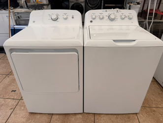 GE Top Load Washer Dryer Set White Large Capacity