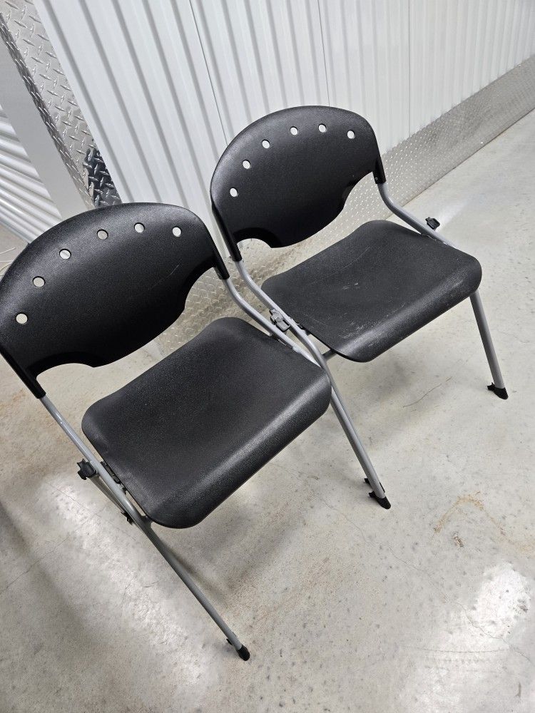 OFM Rico Series Model 305-16 16"H Armless Stack Chair, Black