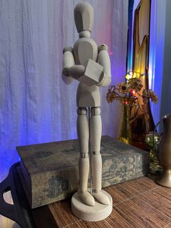 Vintage IKEA Wooden Articulated Artist Model Gestalta Poseable 13" Figure