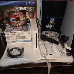 Nintendo Wii Super Mario Bros Bundle With 9 Games