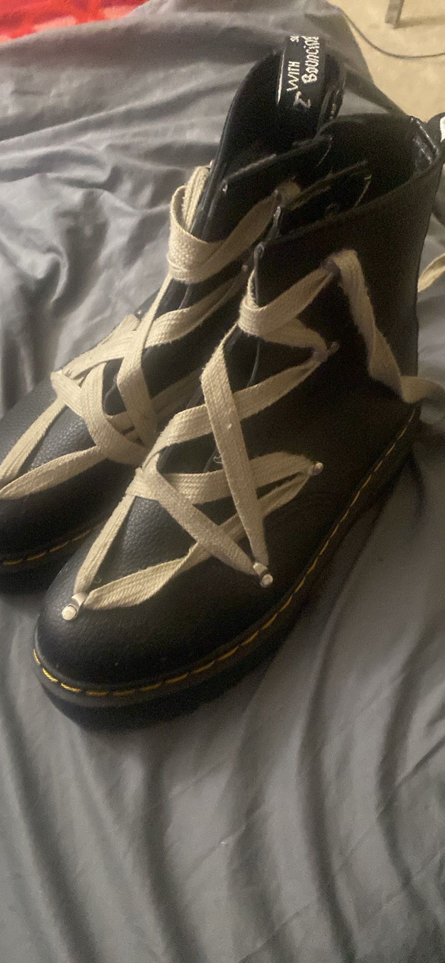 Rick Owens X Dr Martens Mega Lace Boots