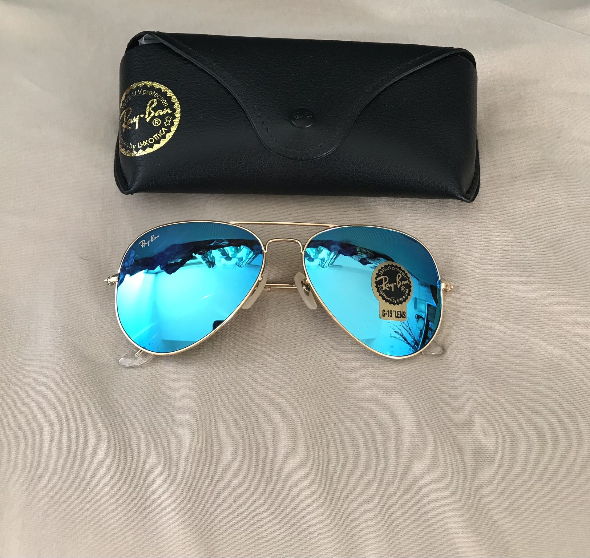 Blue Lenses Aviator 3025 unisex New Sunglasses 
