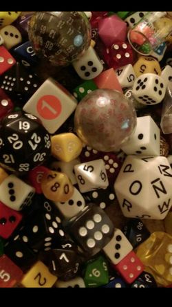 150 DICE AND GLASS GINGER JAR