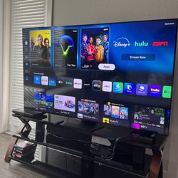 Samsung 75” Smart TV W/ Original Remote and TV Stand 