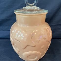 Vintage Hazel Atlas Gingerbread Man Cookie Jar With Lid MCM