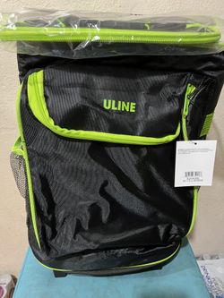 Uline Black & Lime Rolling Cooler