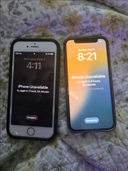 I phone 8 and iphone 12 locked