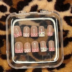 Y2K handmade press on nails hello kitty