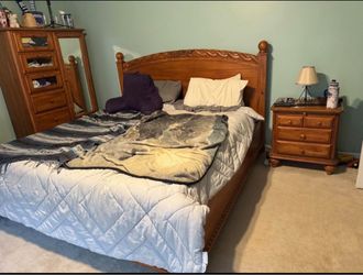 King Size Bed /Mattress -Dresser-End Table