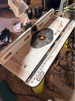 Ryobi routing table and  8.5 amp fixed base corded router