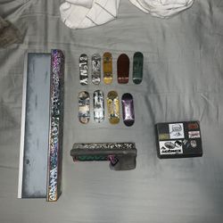 Fingerboard Lot Catfishbbq, Stacked, Joycult, Oak, Blackriver Ramps