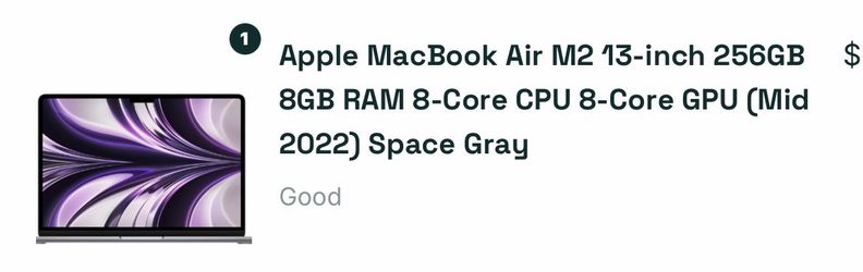 Apple MacBook Air M2 13-inch Space Gray