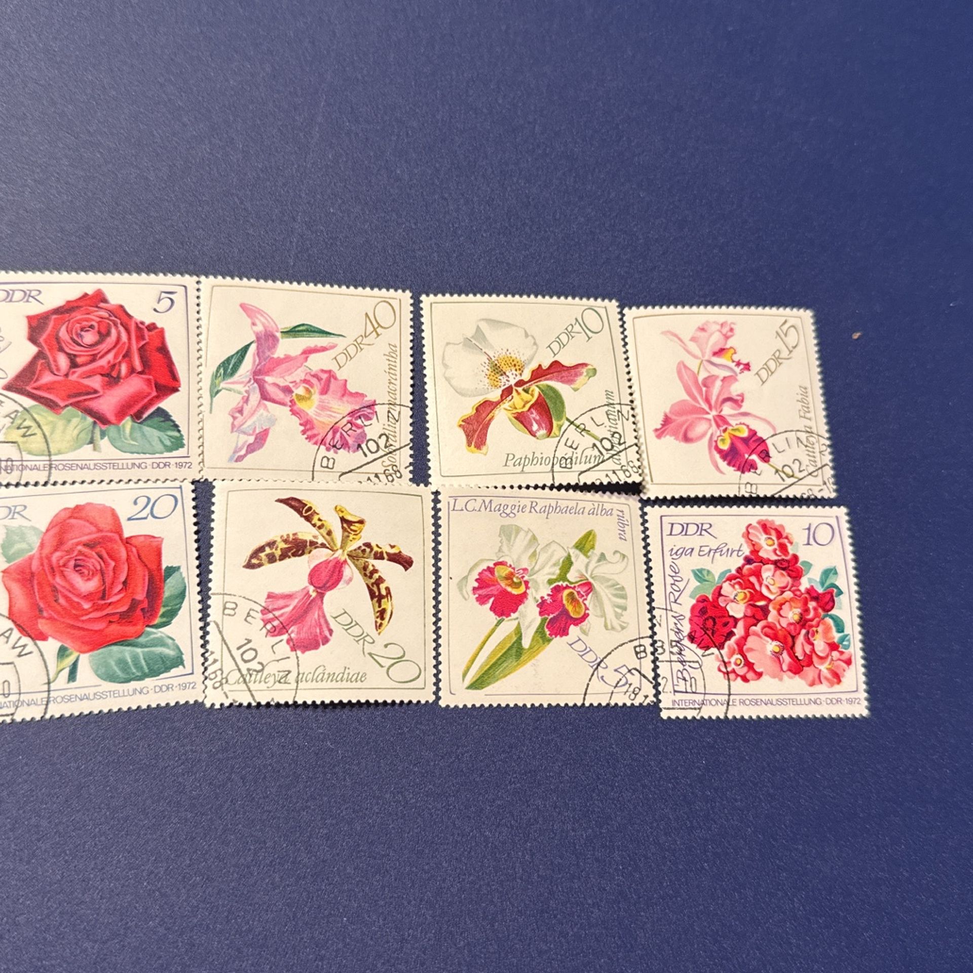 Germany-DDR Nice Flowers Set Of 8