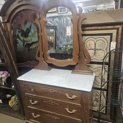 Antique Chest W/Mirror We are located at 2811 East Bell road. Another Time Around Furniture.
