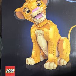 LEGO Disney Young Simba the Lion King Fan, Disney Collection, Creative Animal Figure Building Set,