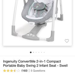 Ingenuity Compact Baby swing 