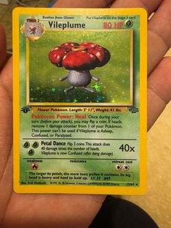 1st Edition Vileplume Pokemon Card (Jungle)