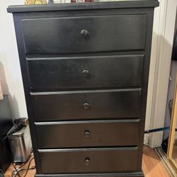 Black 5-Drawer Dresser