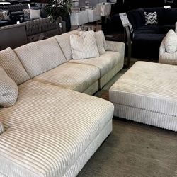 Lindyn L Shaped Modular Sectional Couch Set And Ottoman Fast Delivery Extra Discount Code RSG 
🔥🔥 Mention OfferUp for this Special Price!!